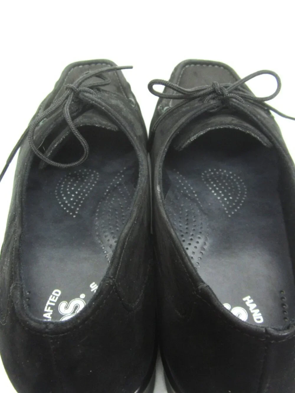 SAS Size 10.5 M Medium 10.5M Petra Charcoal Black Lace Up Nubuck Oxford Loafer